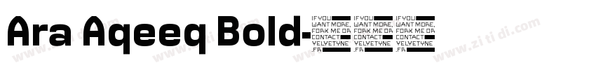 Ara Aqeeq Bold字体转换